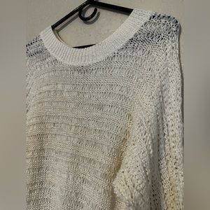 Ribbon knit, bat wing sweater